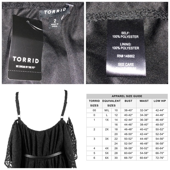 Torrid Plus Size Black Textured Off Shoulder Dress - Picture 8 of 8